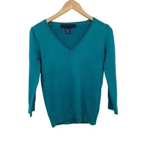 French Connection turquoise blue sweater
